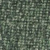 Olive-green looped pile fabric sample with a dense, irregular weave and speckled texture; subtle gray and beige variations present.
