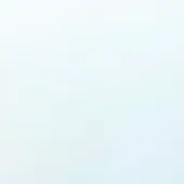 Rectangular mirror with clear glass reflects pale blue to white gradient backdrop, studio shot, smooth surface, simple composition.