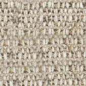Woven fabric texture, off-white and tan tones, dense irregular pattern with horizontal and vertical threads, matte finish, nubby surface.