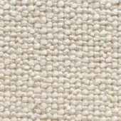 Off-white woven fabric texture with a nubby, three-dimensional surface and a consistent, tight grid pattern of rounded elements.