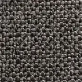 Medium gray woven fabric texture with heathered effect and irregular pile, displaying a dense, matte, and durable construction.