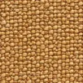 Woven texture with small, rounded elements in beige and golden brown tones, featuring an irregular pattern and fibrous grid structure.