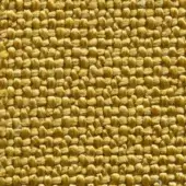 Mustard yellow upholstery fabric with a dense, square grid weave and matte finish; textured sample from Formitalia New Madison 804.