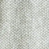 Beige woven fabric sample displaying a dense pattern of small, raised circular elements on a linen or jute base with neutral tones.