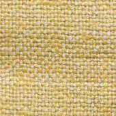 Textile sample with repeating square motifs in mustard yellow and off-white, featuring a dense weave and subtle sheen.