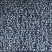 Knitted fabric texture in blue-gray showcases dense looping, creating a nubby, irregular surface with subtle yarn tone variations.