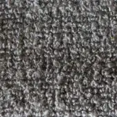 Gray looped fabric texture with heathered appearance, dense nubby surface, and subtle silver-charcoal fiber variations, uniform composition.