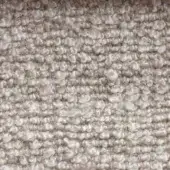 Looped pile fabric texture, light beige and gray tones, repeating rounded loop pattern with subtle tonal variation and nubby surface.