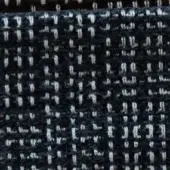 Navy blue basketweave fabric with cream grid pattern, thick natural fiber threads, and subtle sheen, showing durable texture.