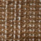 Woven fabric texture, brown and off-white threads, grid pattern, dense nubby weave, warm earthy tones, formitalia tabasco tabacco textile.