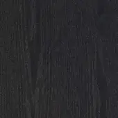 Black ash veneer texture with open pore effect, displaying a vertical grain pattern in shades of gray and black, matte finish.