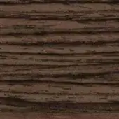 Dark brown wood veneer with linear grain, glossy finish, and alternating light-dark bands creating a striped, smooth texture.