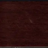 Mahogany wood sample, reddish-brown color, horizontal grain with polished veneer finish against a dark gray background.