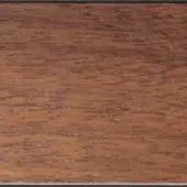 Walnut wood sample displaying a straight grain pattern, warm brown tone, and matte finish against a dark gray background.