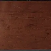 Walnut wood sample displaying a warm brown tone and linear grain pattern against a dark gray backdrop with matte finish.