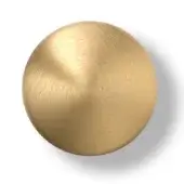 Brushed gold sphere centered on white, matte metallic finish with directional texture, soft shadow, diffused lighting, warm consistent tone.
