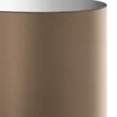 Hazelnut lampshade with fabric texture, cylindrical shape, and dark interior lining displayed in a studio product shot.