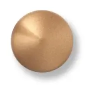 Bronze sphere with metallic sheen centered on white, featuring smooth form, subtle texture, and highlights from above-left lighting.