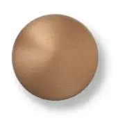 Bronze sphere with textured satin finish, displaying tonal gradients and soft shadow on a white background.