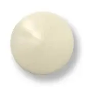 Ba ancient white circular disc, creamy white polished surface, subtle striations, soft shadow, uniform thickness, simple design.