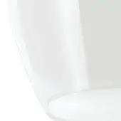Transparent conical vase from the “Rosè” collection, clear acrylic or glass, with a circular base and glossy finish, studio lighting.
