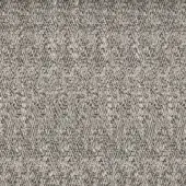Beige and dark brown woven fabric sample displaying a dense, speckled texture with irregular shapes and a matte finish.
