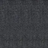 Woven fabric sample, dark gray and black, dense looped texture with heathered tonal variations and faint embedded markings.