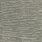 Woven fabric sample, muted gray tone, linear texture with subtle ribbing and a nubby surface; label reads “turri > fabric cat. b > 774 d.”