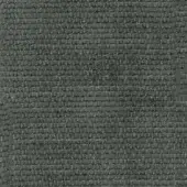 Gray woven fabric sample displaying horizontal rib texture, matte finish, and subtle shading; text reads “turri > fabric cat. b > 777 g”.