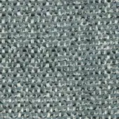 Woven fabric sample with horizontal stripes in blue-gray and off-white, displaying a dense, nubby texture and rectilinear weave; label reads “turri > fabric cat. b > 780 a”.