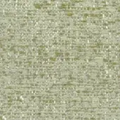 Woven tweed fabric, sage green and pale yellow, dense speckled texture with “turri > fabric cat. b > 781 b” label visible.