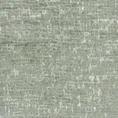 Sage green tweed fabric sample with silver highlights, dense woven texture, horizontal-vertical threads, and “turri” label visible.