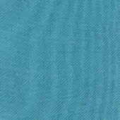 Turquoise woven fabric sample with diagonal texture, dense threads, and a visible label reading “turri > fabric cat. t > 767 d”.