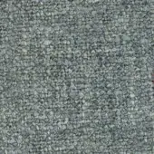 Heathered fabric sample with muted gray and blue tones, displaying a dense, irregular weave and pebble-like texture; tag reads "turri > fabric cat. t > 770 e".