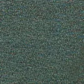 Teal woven fabric sample with gray and mint threads, dense irregular weave, nubby texture, label reads “turri > fabric cat. t > 779 i.”