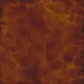 Polyester finish surface, reddish-brown and amber tones, swirling mottled pattern with glossy texture and hand-decorated effect; text “turri > wood”.