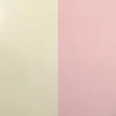 Color swatches displaying ba ancient white and baby pink, matte finish, symmetrical composition, vertical division, flat surfaces, diffused lighting.