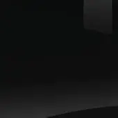 Monochromatic composition, black and gray gradient, rectangular void upper left, diffused lighting, minimal shadows, curved base edge.