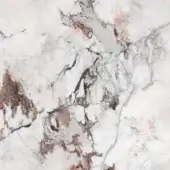 Breccia marble texture displaying white base with brown, tan, and gray veining in irregular branching patterns, natural stone surface.