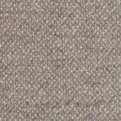 Moroso Colorado fabric sample, muted gray woven texture, speckled with beige and darker gray flecks, short pile, studio lighting.