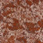 Moroso Nembro fabric sample, textured weave, burnt orange and cream, irregular grid pattern with nubby surface, color Ember, A7051.