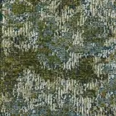 Nembro fabric sample by Moroso, A7053-q, features muted green, blue, and cream woven texture with irregular, organic pattern.