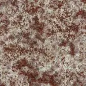 Moroso Nembro fabric sample, lichen color, woven texture with mottled brown and cream intersecting lines and irregular shapes.