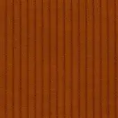Terracotta ribbed fabric texture with consistent vertical lines, woven construction, matte finish, and product code details visible.