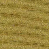 Lemon yellow woven fabric sample with horizontal stripes and faint circular motifs, labeled “moroso polka 869.180 lemon.”