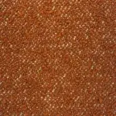 Moroso Trono fabric sample, rust color, granular texture with beige particles, woven construction, labeled “a1434 – trono 23 370 rust – w.”