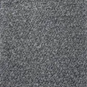 Woven gray fabric texture with a dense, granular surface and mottled effect, displaying a matte finish and subtle tonal variations.