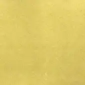 Moroso fabric sample, lemon yellow woven texture, granular surface with visible label reading “feral 17308 010 lemon”.