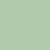 Pale green color sample displaying RAL 6019, with “moroso” branding and “glass, milk mint” text details, presented on a matte surface.