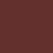 Oxidized reddish-brown color swatch, matte finish, RAL 3009, Moroso glass sample, solid background, uniform tone, consistent hue throughout frame.